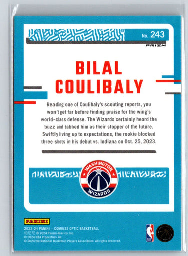 2023-24 Donruss Optic #243 Bilal Coulibaly Silver Holo Q18