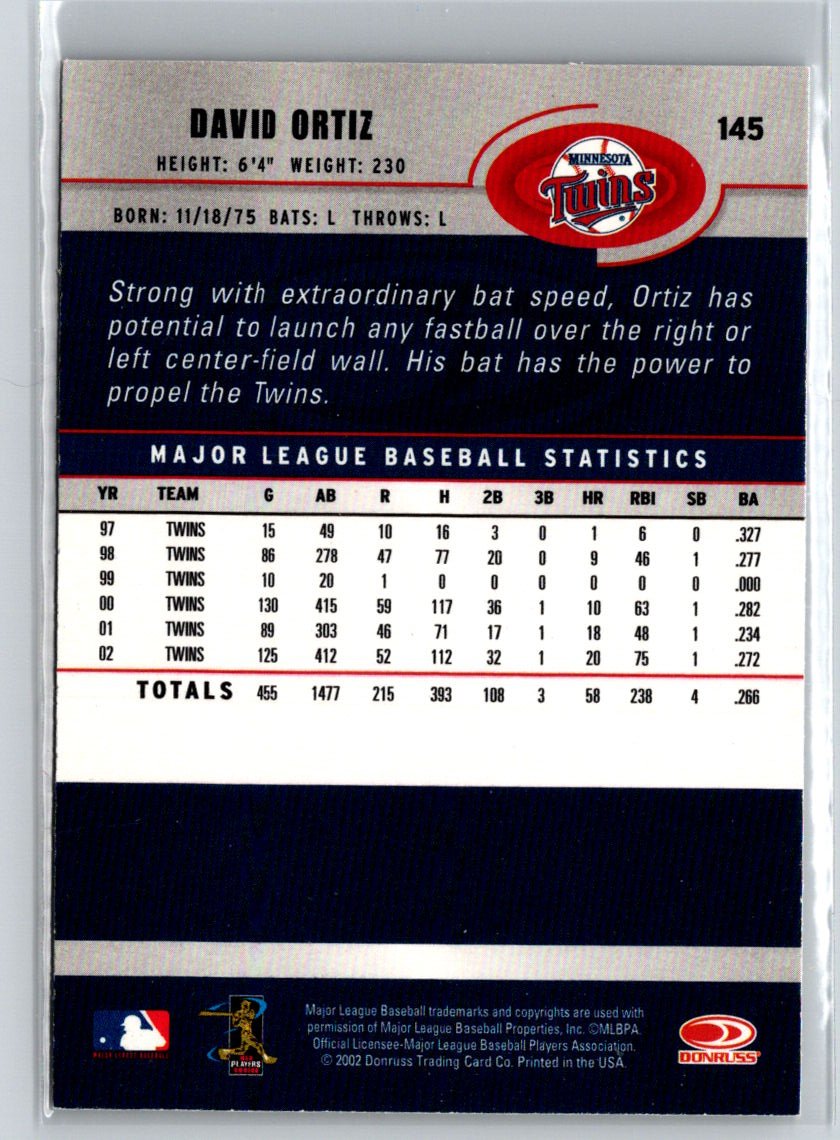 2003 Donruss #145 David Ortiz Q19