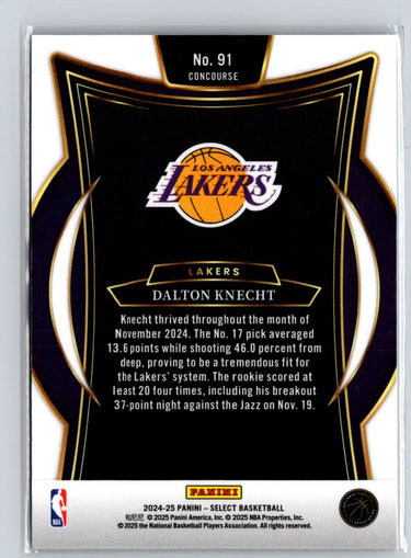 2024-25 Panini Select #91 Dalton Knecht Q19