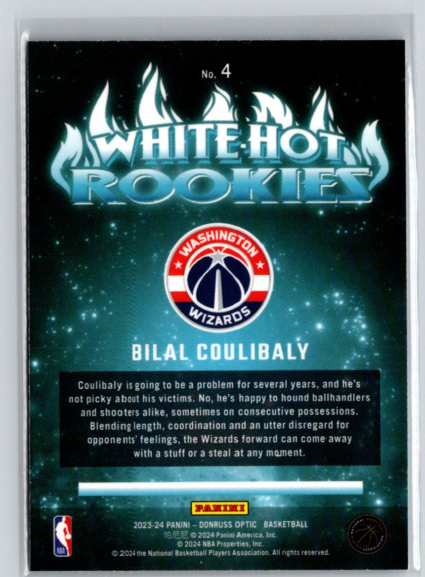 2023-24 Donruss Optic #4 Bilal Coulibaly White Hot Rookies Q19