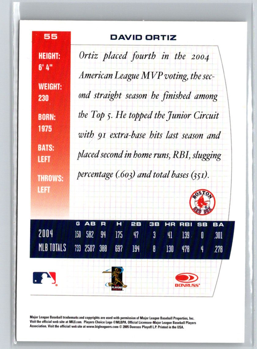 2005 Donruss Team Heroes #55 David Ortiz Q20