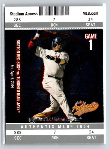 2004 Fleer Authentix #93 David Ortiz Q20