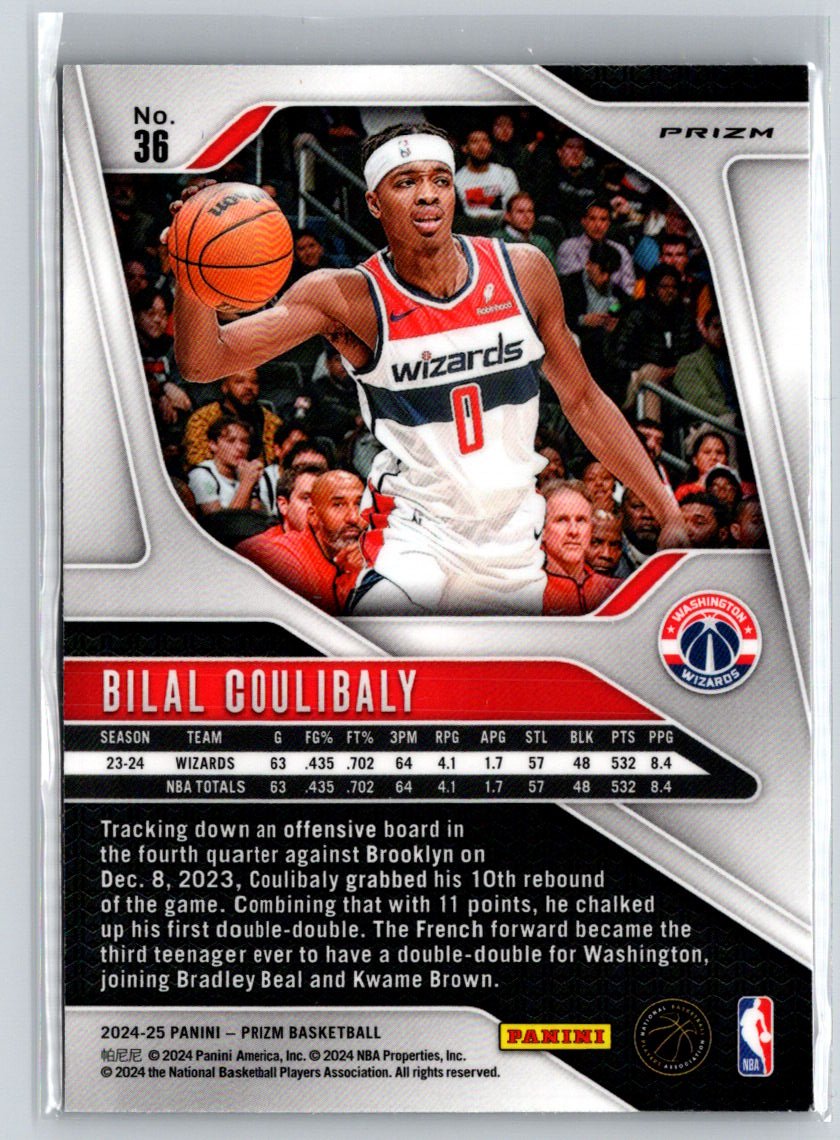2024-25 Panini Prizm #36 Bilal Coulibaly Prizms Ice Q20