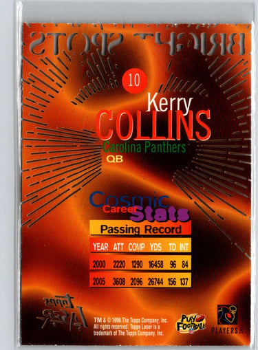 1996 Topps Laser #10 Kerry Collins Bright Spots Q21