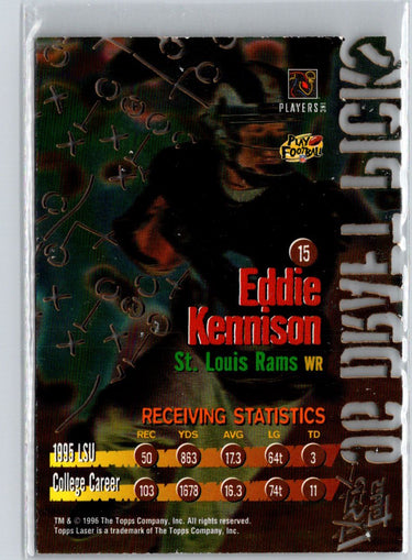 1996 Topps Laser #15 Eddie Kennison Draft Picks Q22