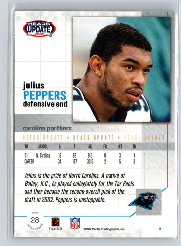 2002 Pacific Heads Update #28 Julius Peppers Red Q22