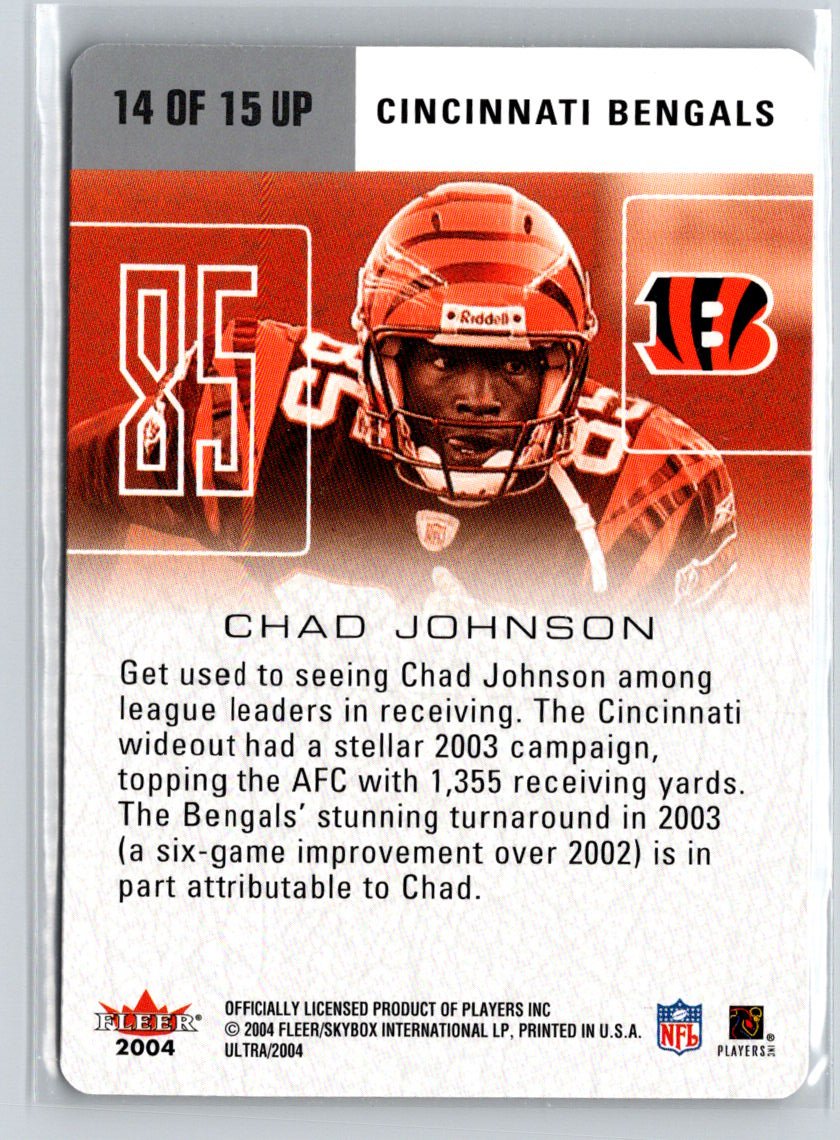 2004 Ultra #14 UP Chad Johnson Ultra Performers Q22