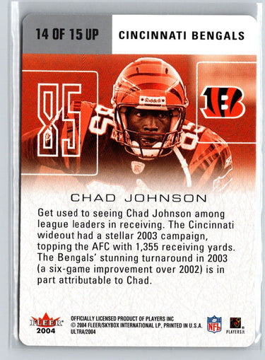 2004 Ultra #14 UP Chad Johnson Ultra Performers Q22