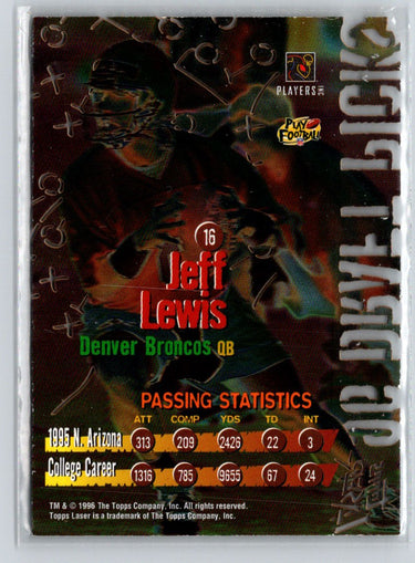 1996 Topps Laser #16 Jeff Lewis Draft Picks Q23
