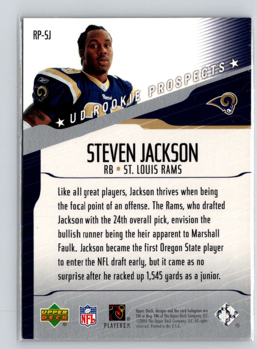 2004 Upper Deck #RP-SJ Steven Jackson UD Rookie Prospects Q23