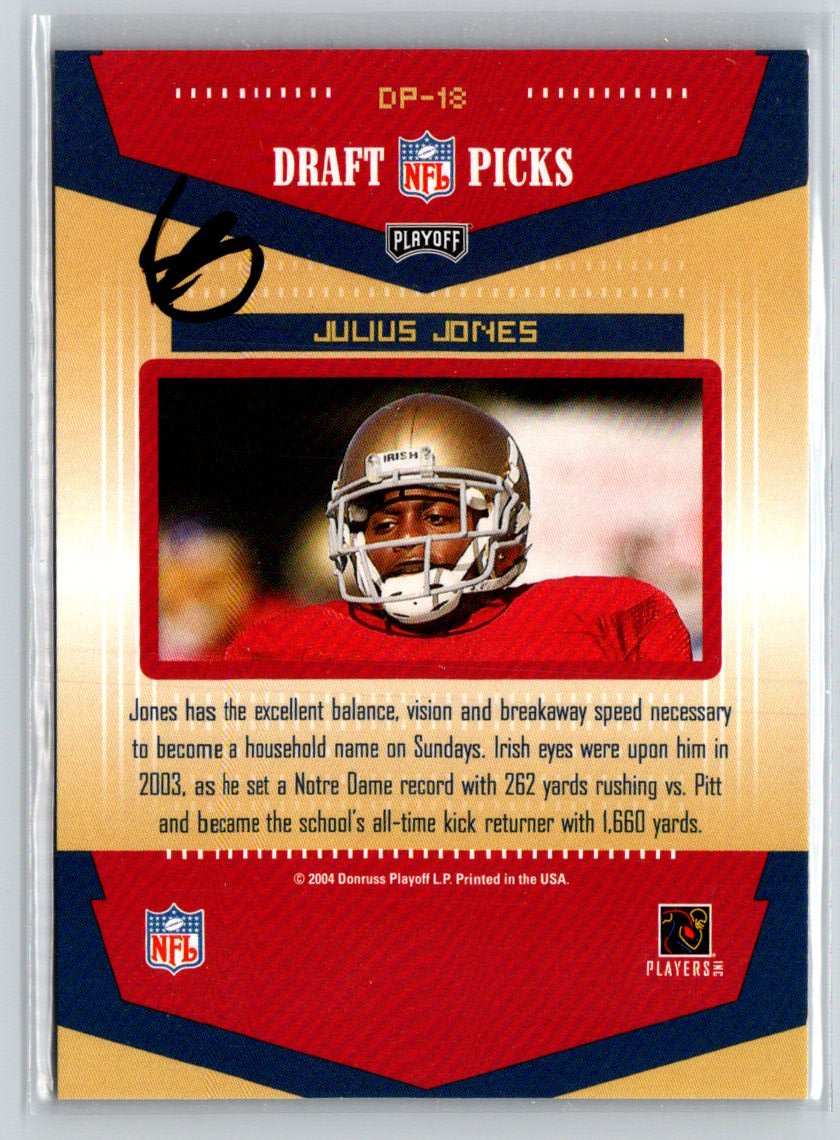2004 Playoff Prestige #DP-18 Julius Jones Draft Picks Q24