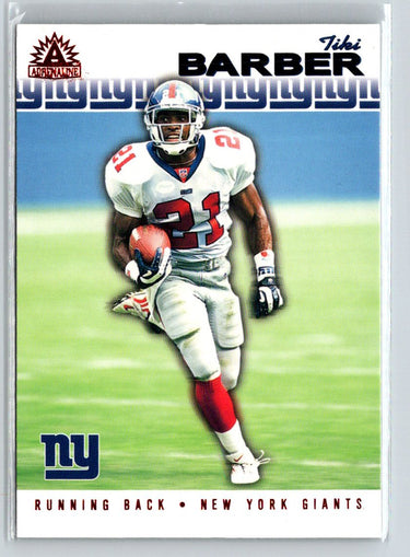 2002 Pacific Adrenaline #181 Tiki Barber Red Q24