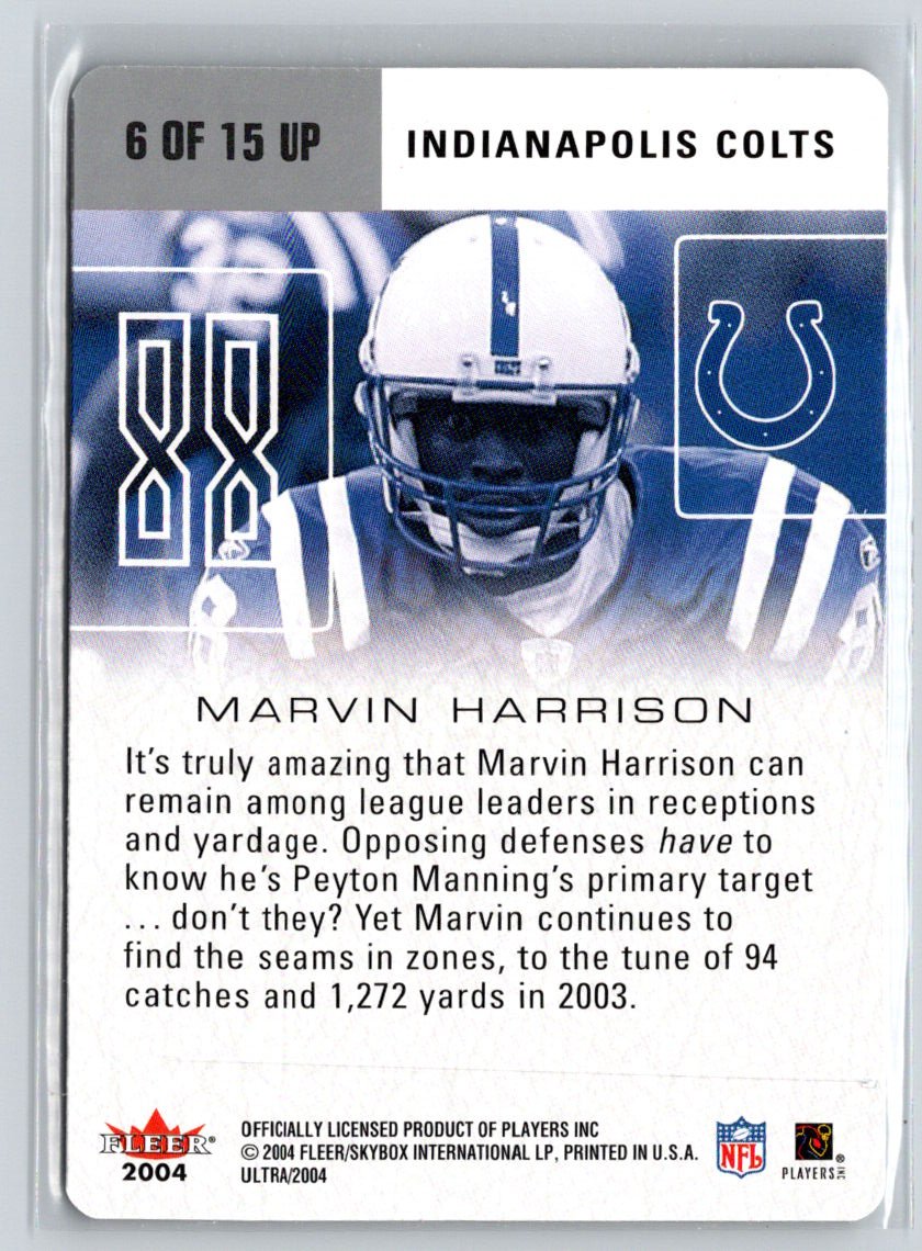 2004 Ultra #6 UP Marvin Harrison Ultra Performers Q24