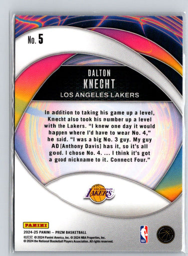 2024-25 Panini Prizm #5 Dalton Knecht Instant Impact Q24