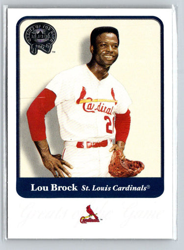2001 Fleer Greats of the Game #8 Lou Brock Q25