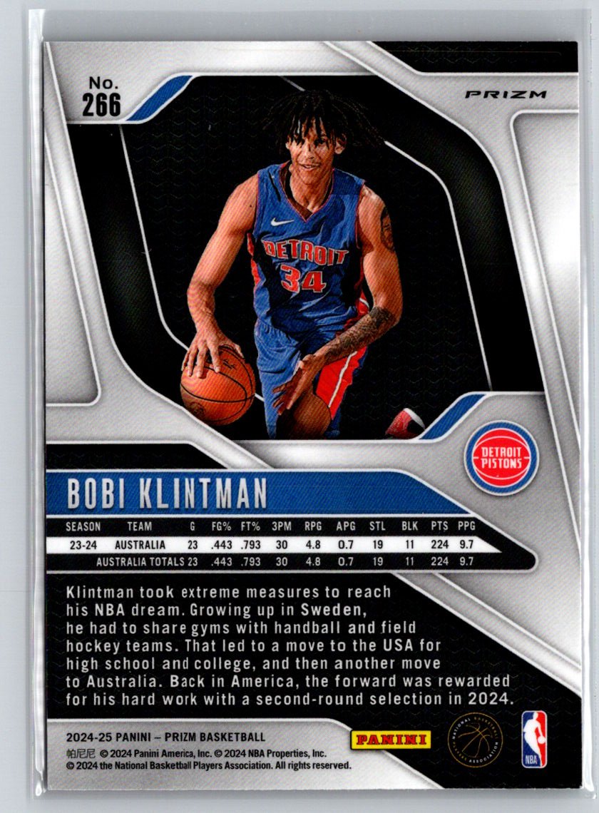 2024-25 Panini Prizm #266 Bobi Klintman Prizms Pink Ice Q25