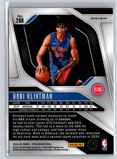 2024-25 Panini Prizm #266 Bobi Klintman Prizms Pink Ice Q25