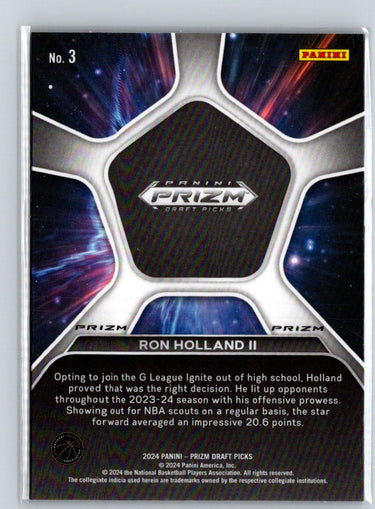 2024 Panini Prizm Draft Picks - Deep Space Prizms Silver #3 Ron Holland II Q26