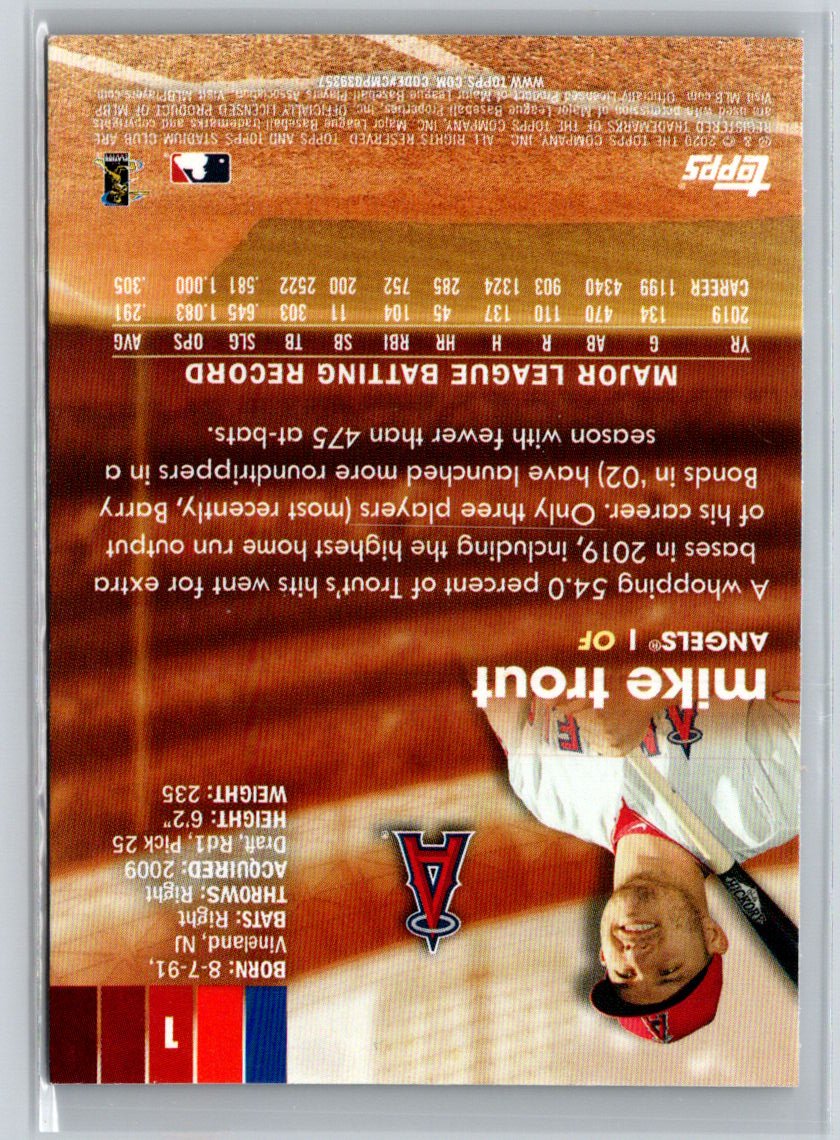 2020 Stadium Club #1 Mike Trout Q26