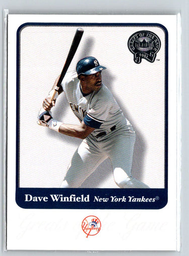 2001 Fleer Greats of the Game #12 Dave Winfield Q27