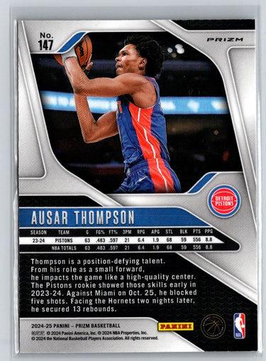 2024-25 Panini Prizm #147 Ausar Thompson Prizms Silver Q28