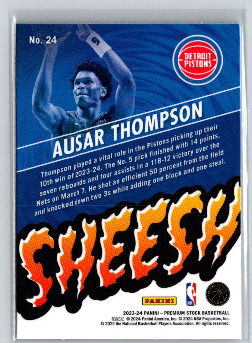 2023-24 Hoops Premium Stock #24 Ausar Thompson Sheesh Silver Prizm Q29