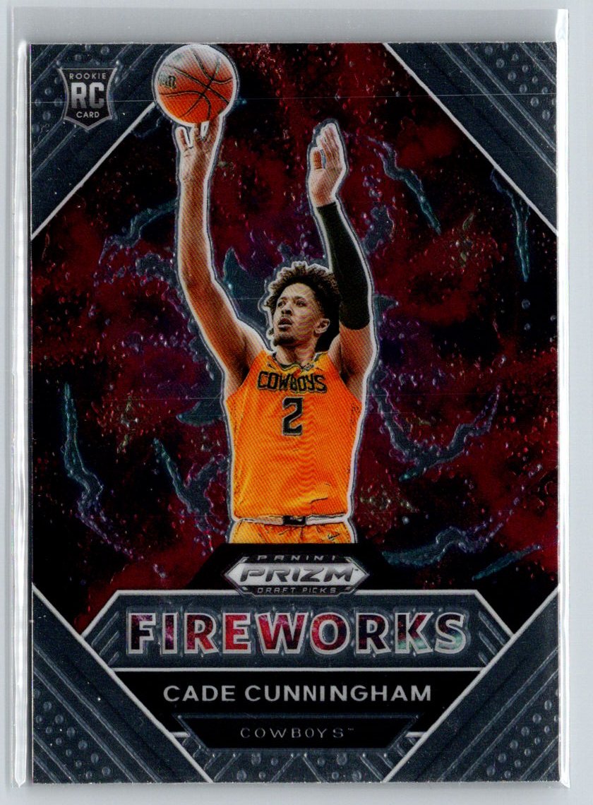 2021 Panini Prizm Draft Picks #1 Cade Cunningham Fireworks Q29