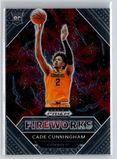 2021 Panini Prizm Draft Picks #1 Cade Cunningham Fireworks Q29