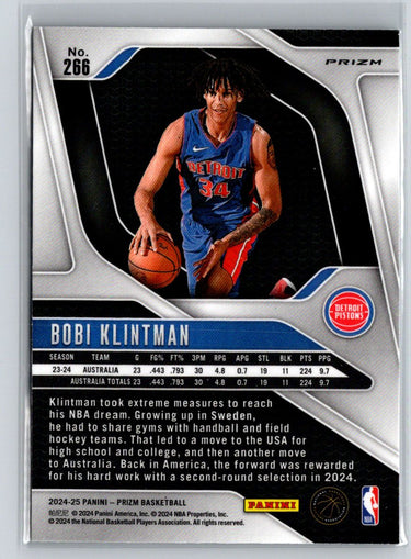 2024-25 Panini Prizm #266 Bobi Klintman Prizms Silver Q30