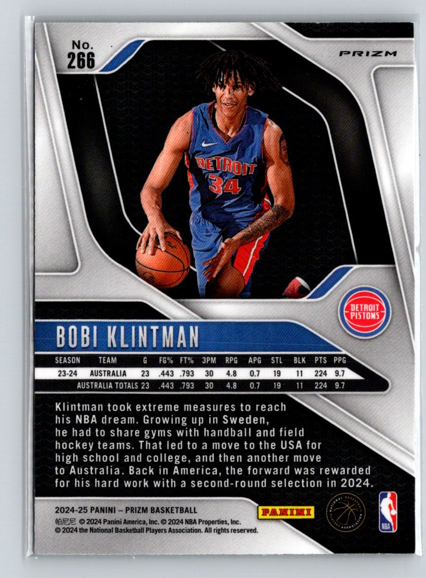 2024-25 Panini Prizm #266 Bobi Klintman Prizms Silver Q31