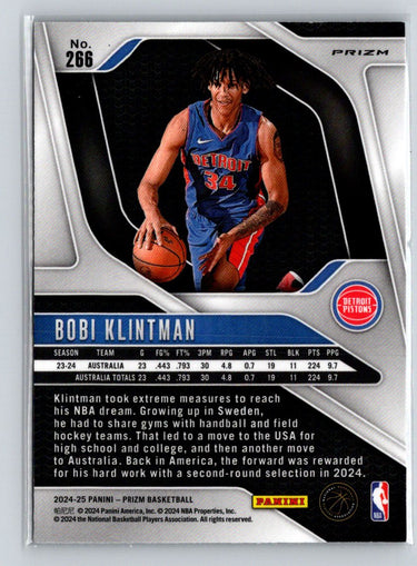 2024-25 Panini Prizm #266 Bobi Klintman Prizms Silver Q31