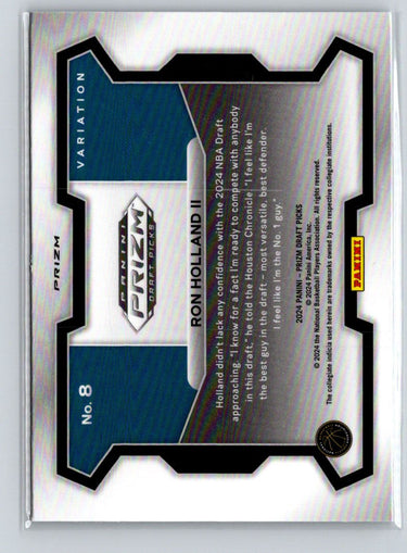 2024 Panini Prizm Draft Picks #8b Ron Holland II Prizms Silver Q31