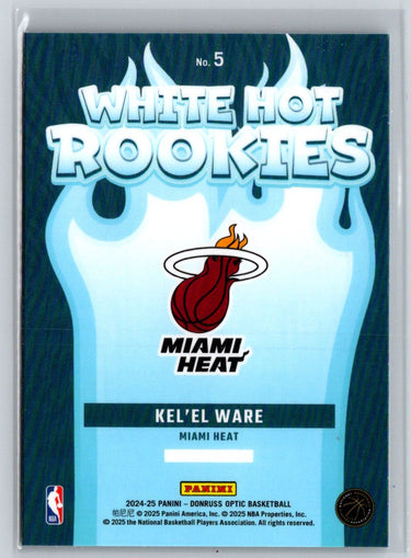 2024-25 Donruss Optic #5 Kel'el Ware White Hot Rookies Q31