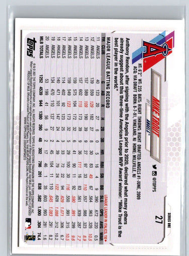 2021 Topps #27a Mike Trout Q31