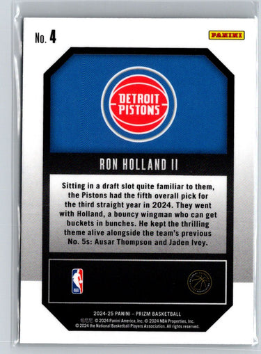 2024-25 Panini Prizm #4 Ron Holland II Emergent Q32