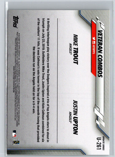 2020 Topps Update #U-261 Freeway Victory (Mike Trout / Justin Upton) VC Q32