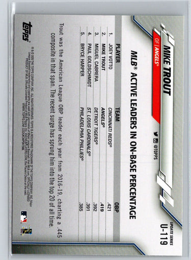 2020 Topps Update #U-119 Mike Trout Q34