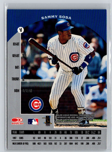 1998 Donruss Preferred #40 Sammy Sosa Q36