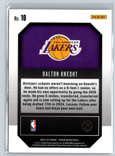 2024-25 Panini Prizm #10 Dalton Knecht Emergent Prizms Silver Q36