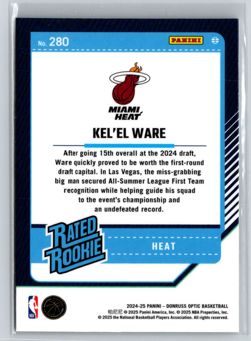 2024-25 Donruss Optic #280 Kel'el Ware Q37