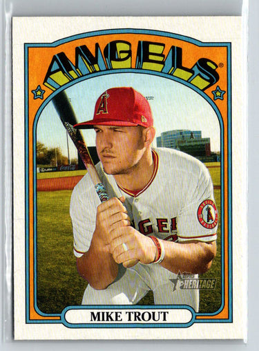 2021 Topps Heritage #169 Mike Trout Q37