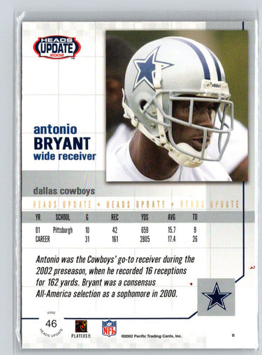 2002 Pacific Heads Update #46 Antonio Bryant Red Q37