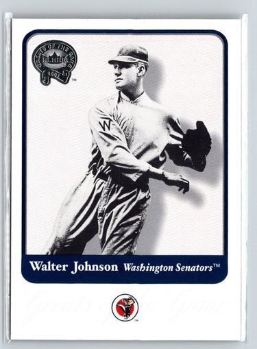 2001 Fleer Greats of the Game #15 Walter Johnson Q38
