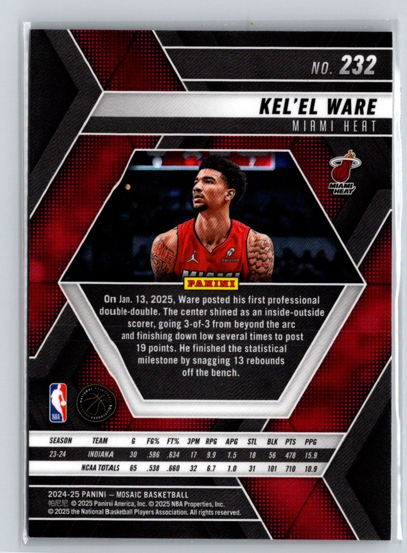 2024-25 Panini Mosaic #232 Kel’el Ware Q38