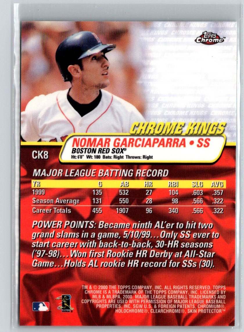 2000 Topps Chrome #CK8 Nomar Garciaparra Chrome Kings Q38