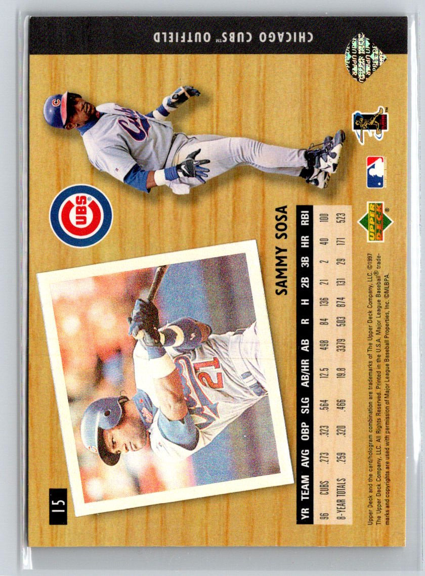 1997 Upper Deck UD3 #15 Sammy Sosa Q38
