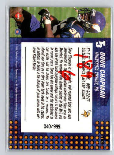 2000 Collector's Edge T3 #189 Doug Chapman #/999 Q39
