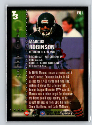 2000 Collector's Edge T3 #EQ1 Marcus Robinson Edge Quest #/1000 Q39