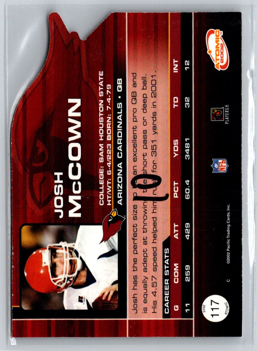 2002 Pacific Atomic #117 Josh McCown Rookies Retail Q39