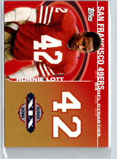 2008 Topps #DYN-RL Ronnie Lott NFL Dynasties Tribute Q39